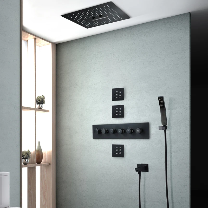 Душевая лейка с дождевой насадкой 400 мм пульт дистанционного управления 304 SUS