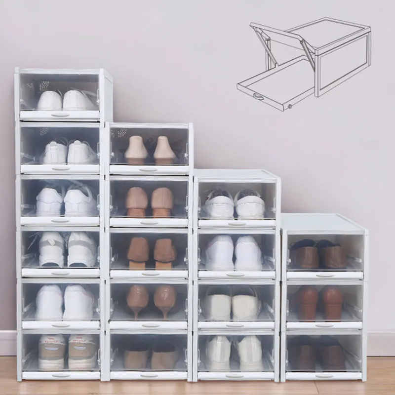 shoe organizer plastic boxes