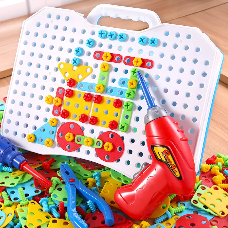 

Electric Drill Screw Group Nut Disassembly Toys For Children Kids Puzzle Toys STEM Educational Toys Best Gift For Boys And Girls