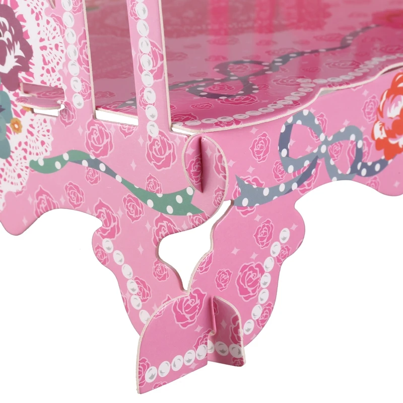 Birdcage Cupcake Cardboard Cake Stand Vintage Wedding Tea Party Display Holder pink