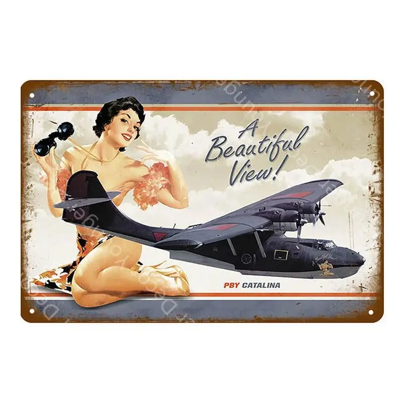 Леди Удача Pin Up девушка живопись оловянные знаки настенная доска Дом Кафе бар домашняя декоративная тарелка украшение комнаты винтажный Железный плакат