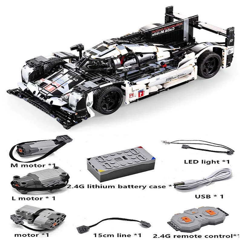 

NEW 1586pcs Technic series RC Speed Champions Super Sport Car City MOC Creator Building Block Bricks Toys For Children