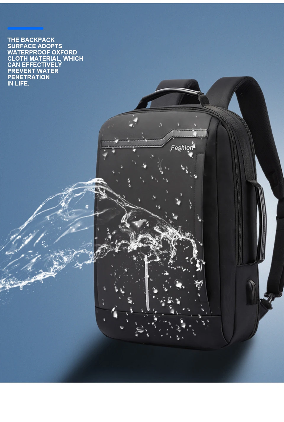 Laptop Backpack 15.6 Inch Men's Business Waterproof Notebook Bags Pack Travel USB Charging Male School Bagpack Anti Theft RFID (8)
