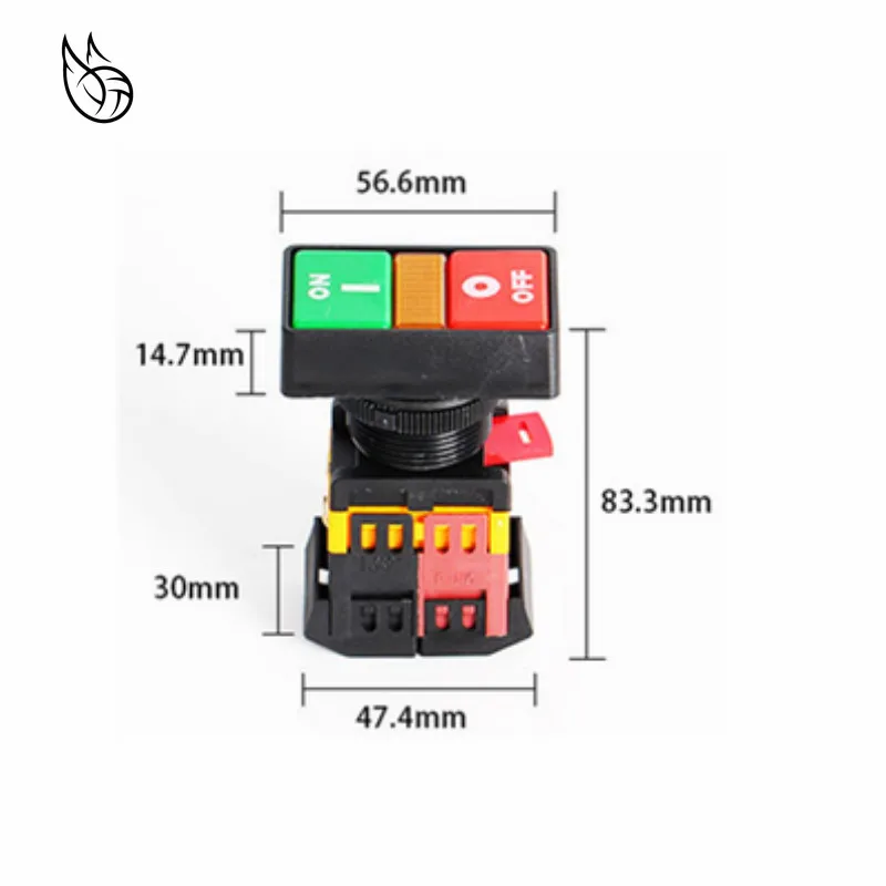 1PC NEW FITS Cutout 30MM Yellow Momentary PUSH BUTTON Switch 1NO//1NC