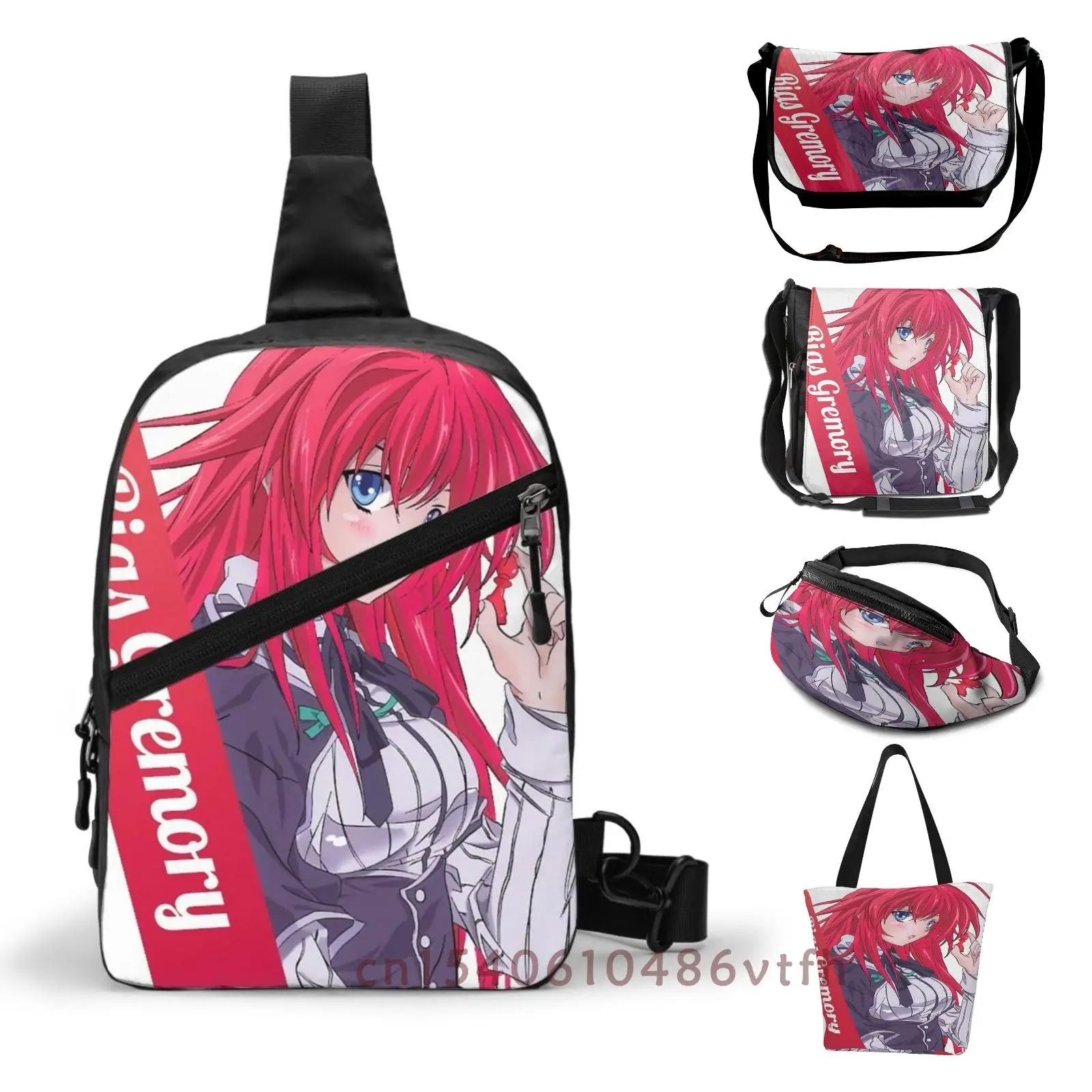 Functional Men Chest Bag Shoulder Crossbody Rias Gremory Highschool Dxd Women Belt Bags Waist Pack Hip Purse |