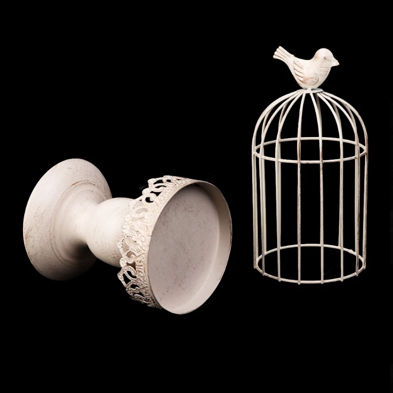 Метлаллическая птица клетка, Свечи Держатель Подсвечники Tealight висящий декоративный фонарь подарок M4YD