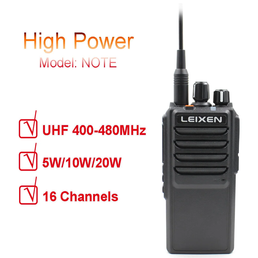 LEIXEN Note высокомощная 20 Вт УВЧ 400 480 МГц FM Любительское радио двухстороннее Радио