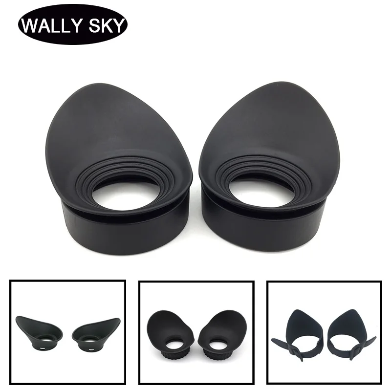 2pcs Soft Rubber Eyepiece Eye Guards Inner Diameter 34-56 mm Eye Shield for Microscope Binoculars Telescopes Cups Cover