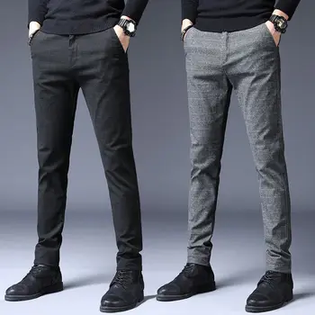 

2020 spring casual Large pants men's Korean Trend slim summer pants straight tube loose elastic young men's trousers Work Pant