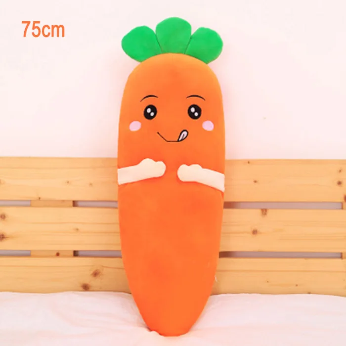 60/75 см Мультфильм Плюшевая морковка подушки милые мягкие искусственные овощи игрушки спальный длинная подушка игрушки для Детский подарок