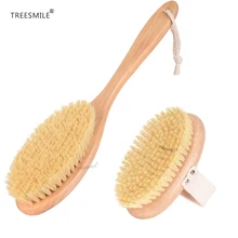 Натуральная сизальная отшелушивающая сухая щетка TREESMILE, деревянная Массажная щетка для тела, растительное волокно, кактус, Массажная щетка D30 Натуральная сизальная отшелушивающая сухая щетка TREESMILE, деревянная Массажная щетка для тела, растительное волокно, кактус, Массажная щетка D30
