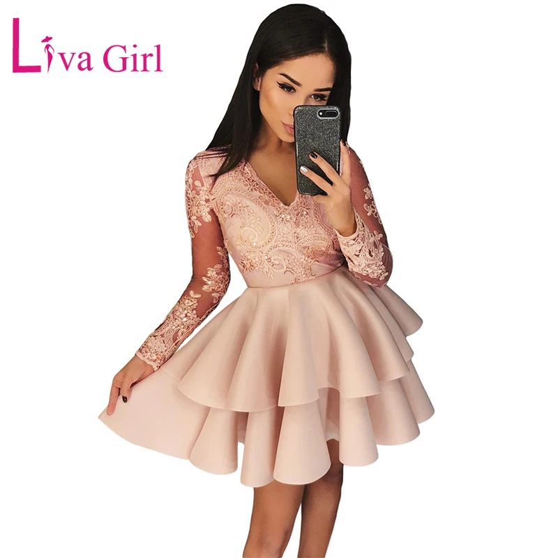 LIVA GIRL красные/черные вечерние платья с вышивкой и пайетками женское сексуальное