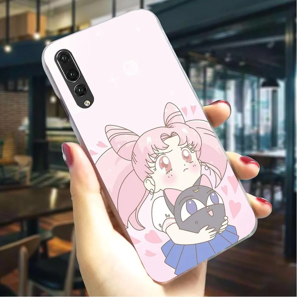 K2504906 С рисунком из аниме «Сейлор Мун» чехол для телефона для huawei Honor 9X Pro крышка 6A 7A 8/9/10 Lite вид 20 Pro 9X Y6 Y7 Y9 Nova 3/3i/4/5i - Цвет: K2504906