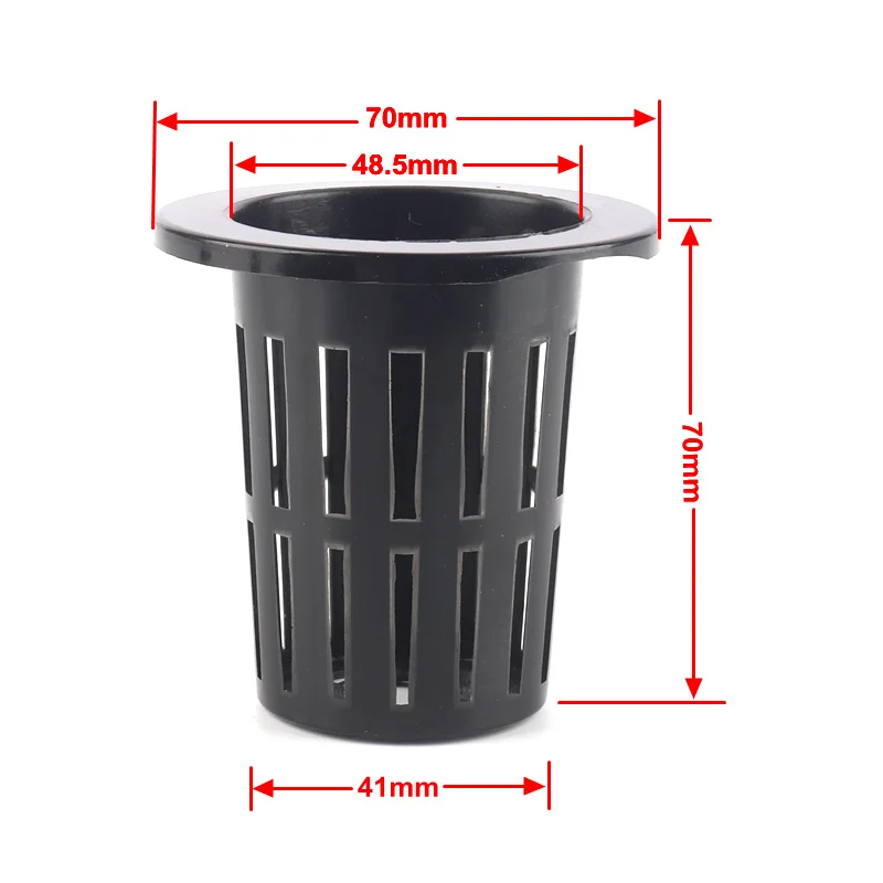 50pcs Growing Basket Hydroponics Basket Vegetable Soilless Growing Plastic Mesh Pot High Quality Garden Planting Pots 