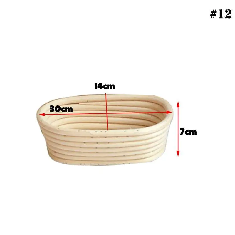 oval 30X14X7cm Овальная хлебная корзина из натурального ротанга, ферментация, деревянные тесто для выпечки, корзины для еды, кухонный Органайзер хранилище, коробка, аксессуары - Цвет: oval 30X14X7cm