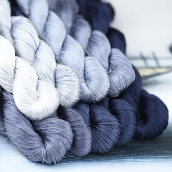 

1pcs/400m silk embroidery thread / 100% silk thread /hand embroidery embroider cross stitch/haze blue series/9 pure colors