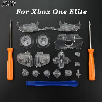 

JCD 1Set Bumper Triggers Buttons Replacement D-pad LB RB LT RT Buttons + T8&T6 Tools For Xbox One Elite Controller Clear Button