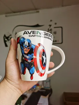 

400ml Ceramic Cup Hulk Ironman Captain America Thor Cosplay Creative Office Cup Lovely Gift