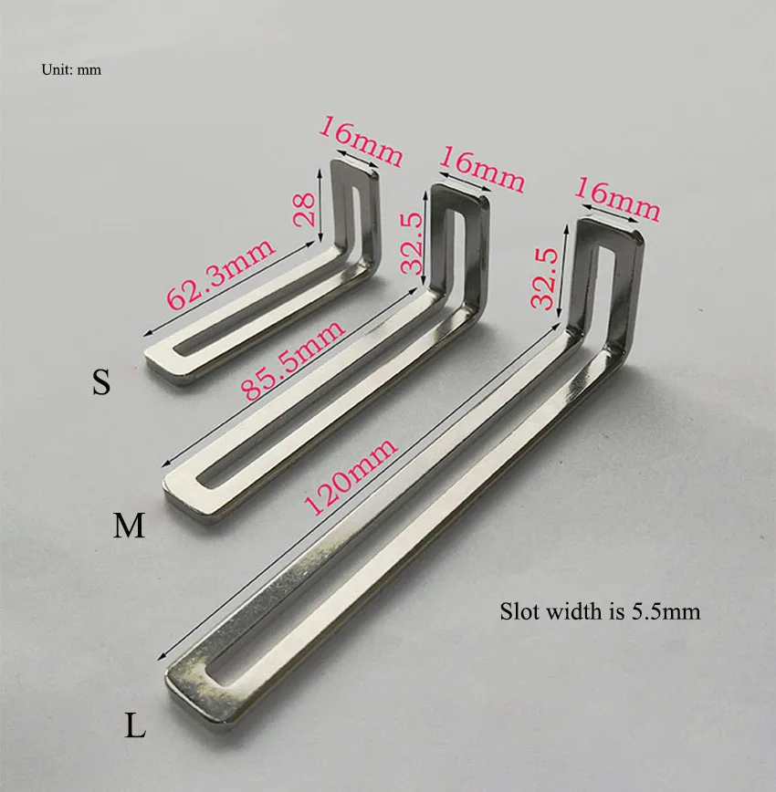 5 Pc Angle Bracket Steel Nickel Plated Type A  6261-C 