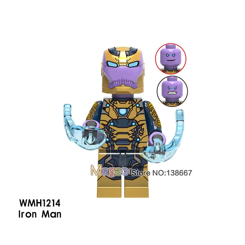 50 шт. танос Мстители EndGame Infinity Gauntlet power Stones перчатки Marvel Super Heroes строительные блоки детские игрушки - Цвет: Зеленый