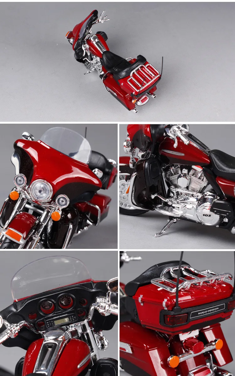 Maisto 1:12 Harley Davidson 2013 FLHRC King классические женские мотоциклетные сапожки металлические модельные игрушки для детей, игрушки в подарок на день рождения Коллекция