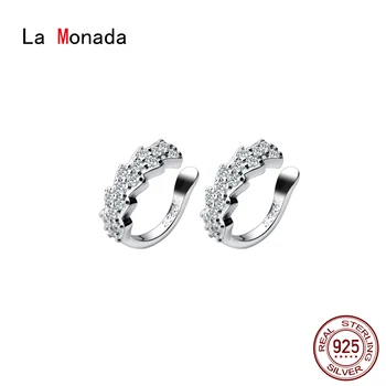 

La Monada Shine Clip On Earrings Women Silver 925 Minimalist Fine Jewelry 925 Sterling Silver Clip On Earrings For Women Korean