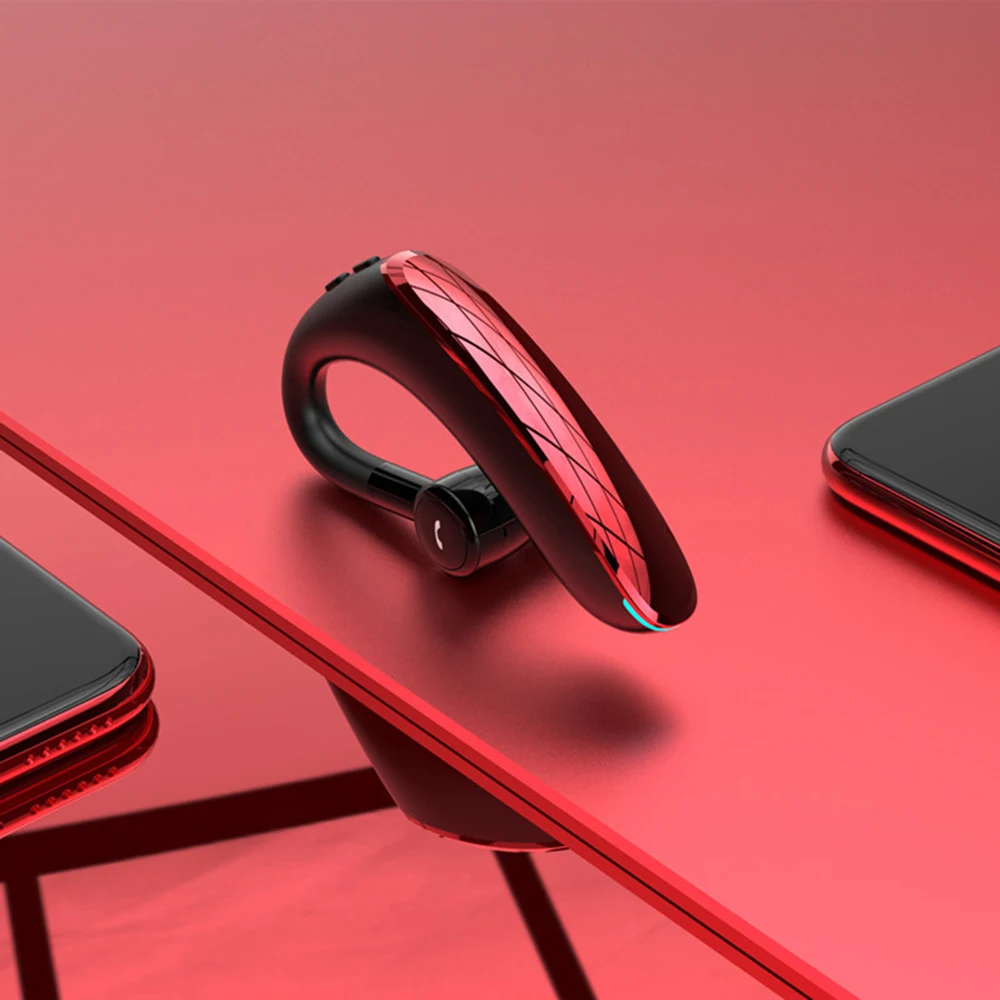 Графен 5,0 Bluetooth наушники беспроводные гарнитуры Nosice шумоподавление HD микрофон Громкая связь бизнес драйвер беспроводная Bluetooth гарнитура - Цвет: Красный