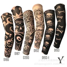 Серовато-черный простой цвет солнцестойкий УФ-защита нарукавник с татуировкой рукава татуировки руки, чтобы покрыть большой цветок Рука Музыка Festiva