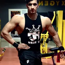 Muscle Brother здоровая красота фитнес-жилет мужской спортивный i-образный беговой тренировочный костюм без рукавов быстросохнущие Топы эластичность Loos