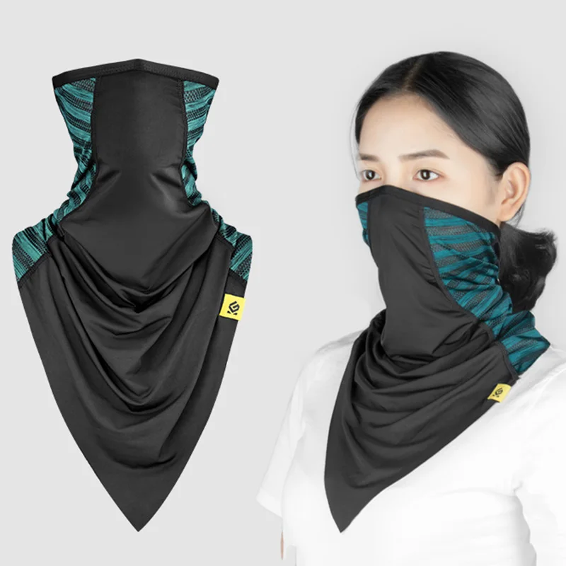 Cooling Feeling Face Mask Cover Headscarf Breathable Sun Protection Sweat Absorb