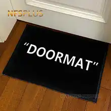 

Hallway Doormat Home Decorative Entrance Door Mat 40x60cm Black Flannel Fabric Anti-Slip DOORMAT Printed Floor Mats Carpets Rugs