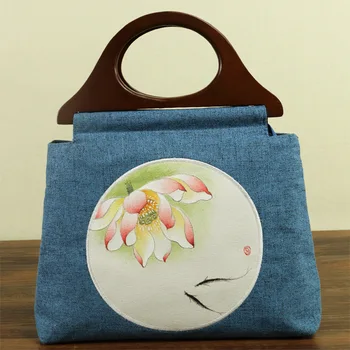

Ladies hand-painted cotton and linen national wind shoulder bag handbag casual messenger bag student cloth national style