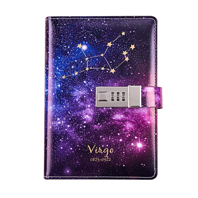 

12 Constellation Series B6 Size Pass Word Notebook, 5.35x7.56 Inch TPN140