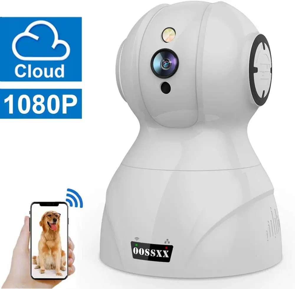 

OOSSXX Wireless 1080P Security Surveillance Camera,HD Home Indoor IP Camera with Two-Way Audio/PTZ for Baby/Elder/Pet Monitor