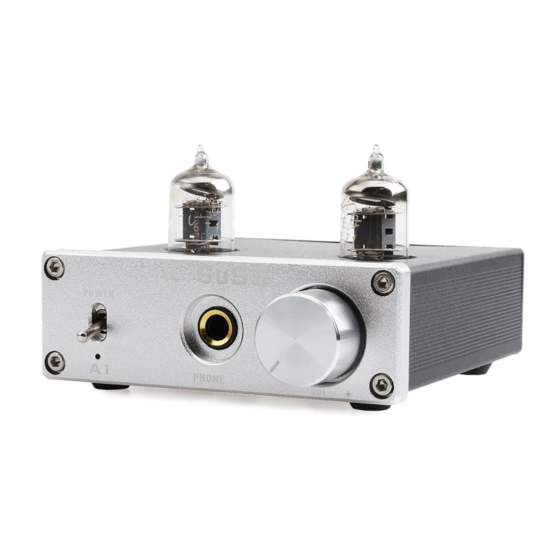 

Kguss A1 Mini Hifi 6J1 Audio Amplifier Tube Bile Headphone Amplifier Ne5532 6K4 Headphone Amp--Sliver Us Plug