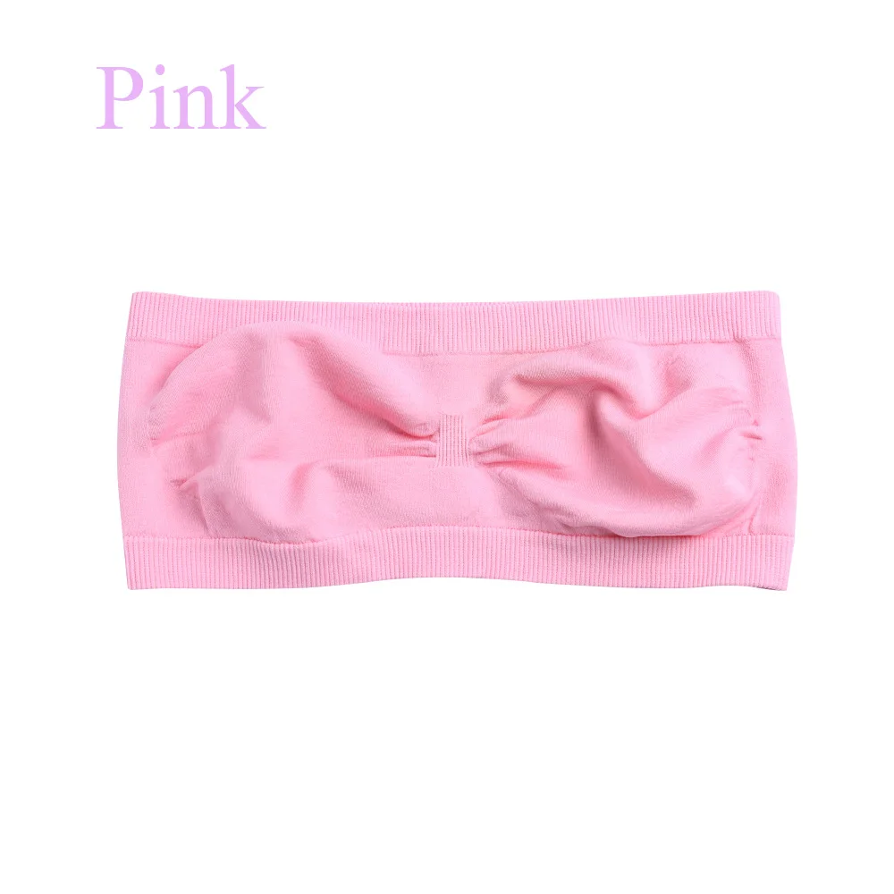 Pink 1 шт., Летний дышащий Топ без бретелек, сексуальный топ, Бюстгалтер бандо с открытыми плечами, бюстье, бюстгальтер, женское белье - Цвет: Pink
