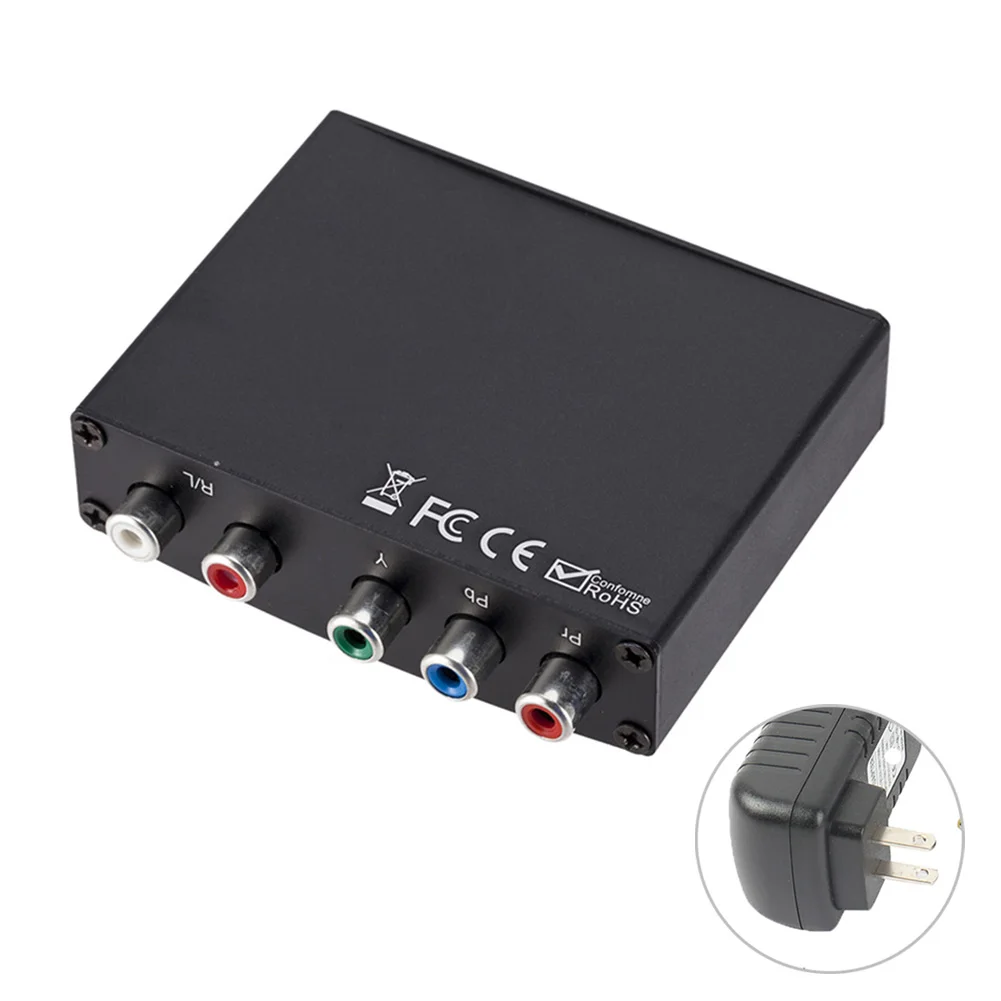 1080P HDMI К YPbPr компонентный кабель RGB видео конвертер R/L аудио адаптер преобразователь усилителя для HD ТВ ПК - Цвет: US Plug