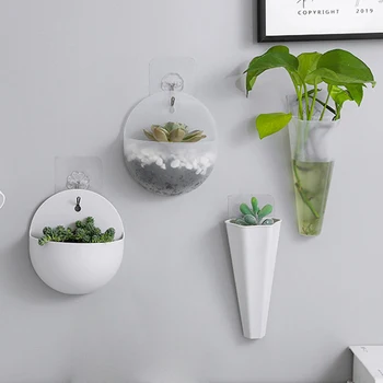 

Creative Wall Decoration Hanging Flower Pots Flower Vase Green Plants Container Hydroponics Home Decor Office Decoration Crafts