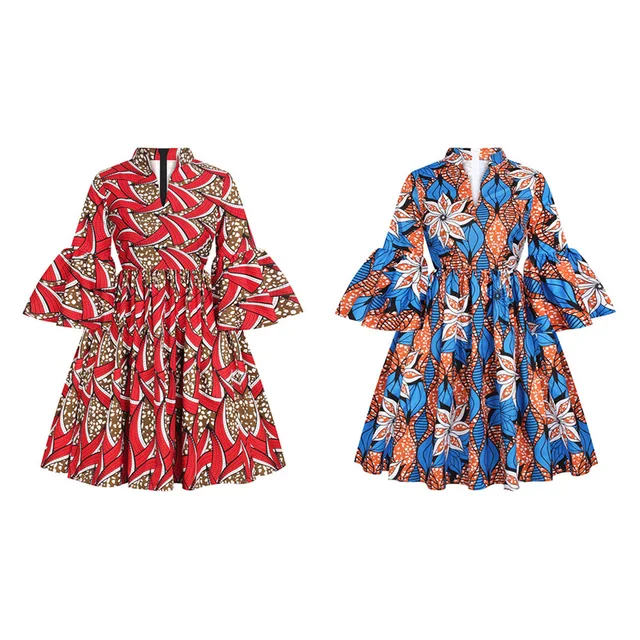 Yome African V-Neck  Dress - Image 4