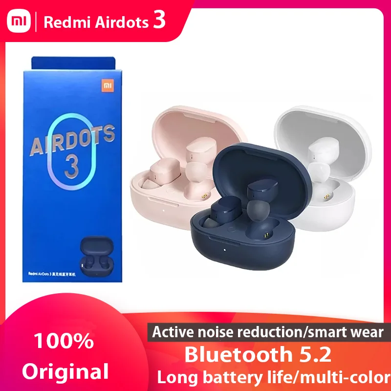 Новинка 2021 беспроводные наушники Xiaomi Redmi AirDots 3 TWS Bluetooth 5 2 хорошо
