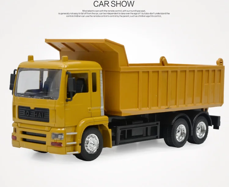 1:24 моделирование 8CH RC Сплав Инженерная модель грузовика детская игрушка RC truck с музыкальными и световыми игрушками автомобиль для детей подарок