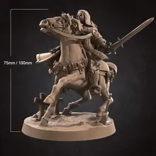 

75mm 100mm Resin Model Kits Battle Gril Unpainted No Color RW-319