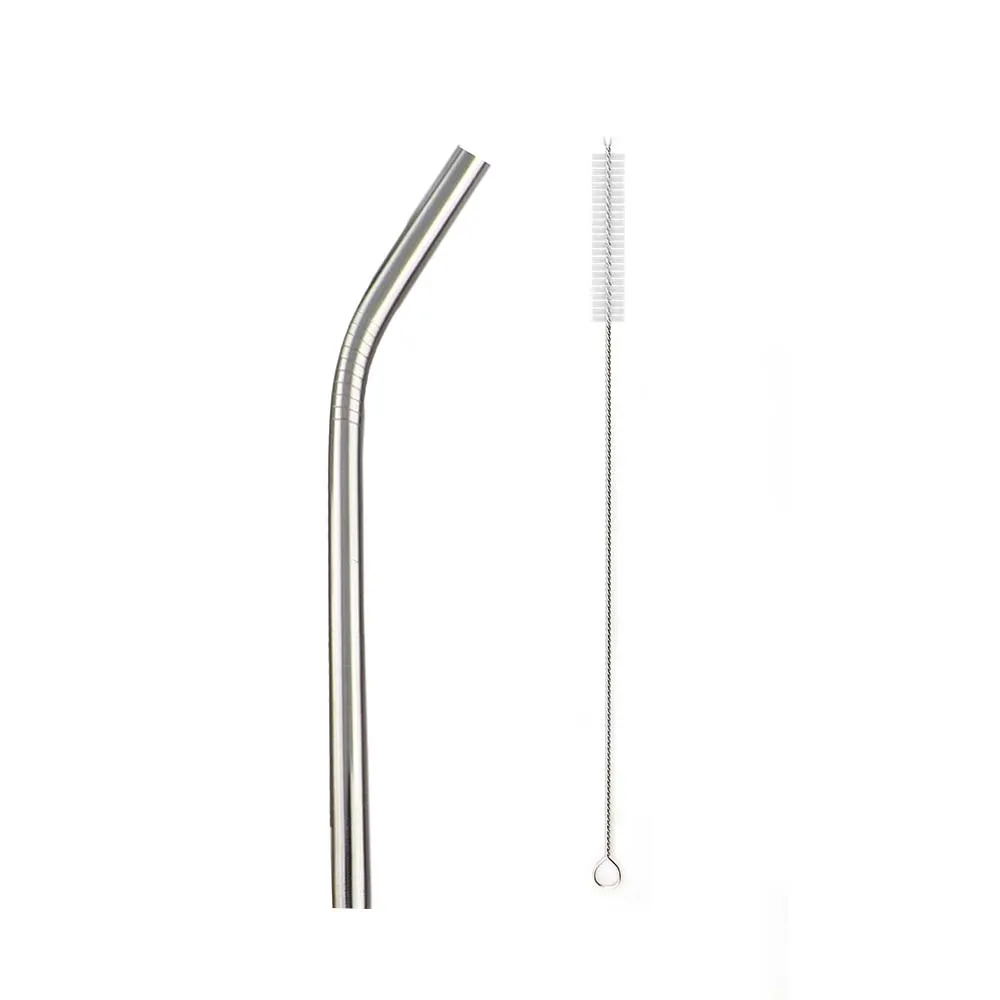 1Pcs Bent 12mm Silve 1 шт., 12 мм, соломинка для питья, многоразовая металлическая соломинка, набор острых верхних пузырьковых трубочки для чая, 304, набор жемчужных молочных коктейлей из нержавеющей стали - Цвет: 1Pcs Bent 12mm Silve