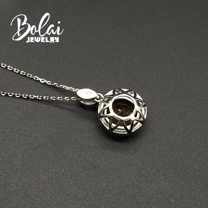 Bolaijewelry, кулон zultanite, создающий цвет, меняющий драгоценный камень, Круглый 10 мм, с стерлингового серебра 925 пробы, модные украшения для девочек