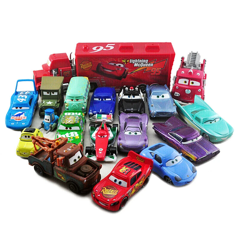 Disney-modelo de camión de juguete de coches de Disney, Rayo mcqueen, Jackson Storm Mater, coche de aleación, escala 1:55