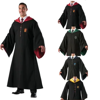 

Men Women Kids Potter Robes Cloak Cosplay Costumes Gryffindor Ravenclaw Slytherin Clothing Mantle Hufflepuff Capes