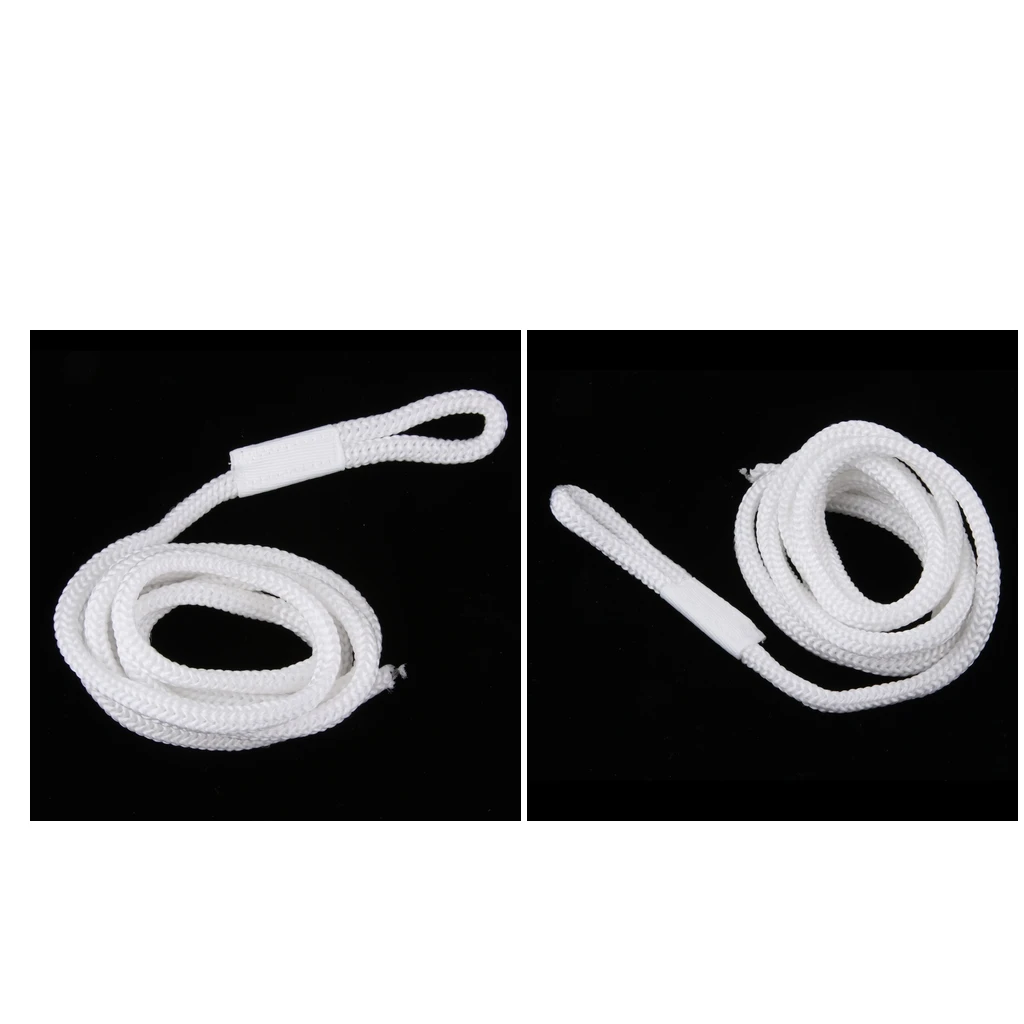 2 Pcs White Double Braid 1/4 INCH X 5 FT Boat BUMPER FENDER LINES Marine Docking Rope Fits G0 G1 Boat Fender Bumper