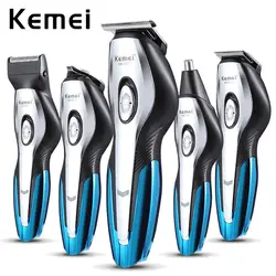 Волосы Kemei триммер 6 в 1 машинка для стрижки волос электрическая бритва триммер для бороды набор для мужчин уход за волосами Инструменты для