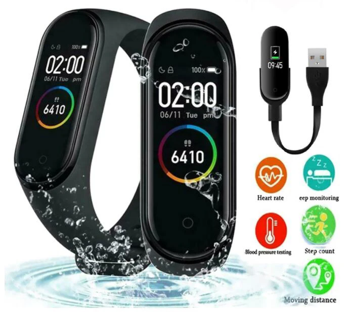 

M4 Smart band 4 Fitness Tracker Watch Sport bracelet Heart Rate Blood Pressure Smartband Monitor Health Wristband PK mi band 4