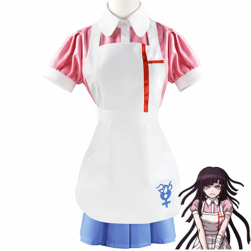 Аниме Dangan Ronpa 2 Mikan Tsumiki Косплей Костюм Хеллоуин женский костюм для девочек из
